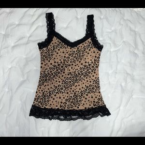 CHEETA PRINT TANK TOP-MEDIUM-WORN- great condition
